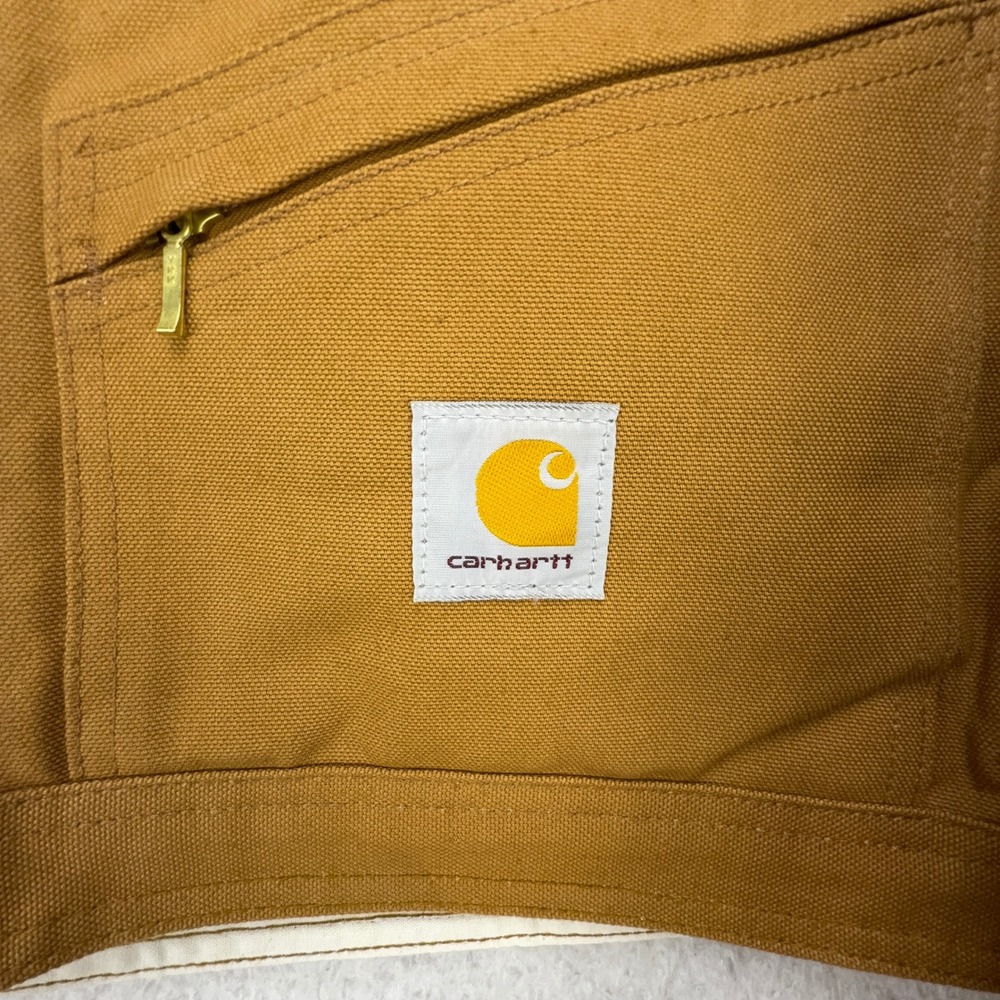 Carhartt Cropped Detroit Jacket Red Quilt Lined Mens Large 42 X01 BRN Brown NWT - Picture 13 of 16